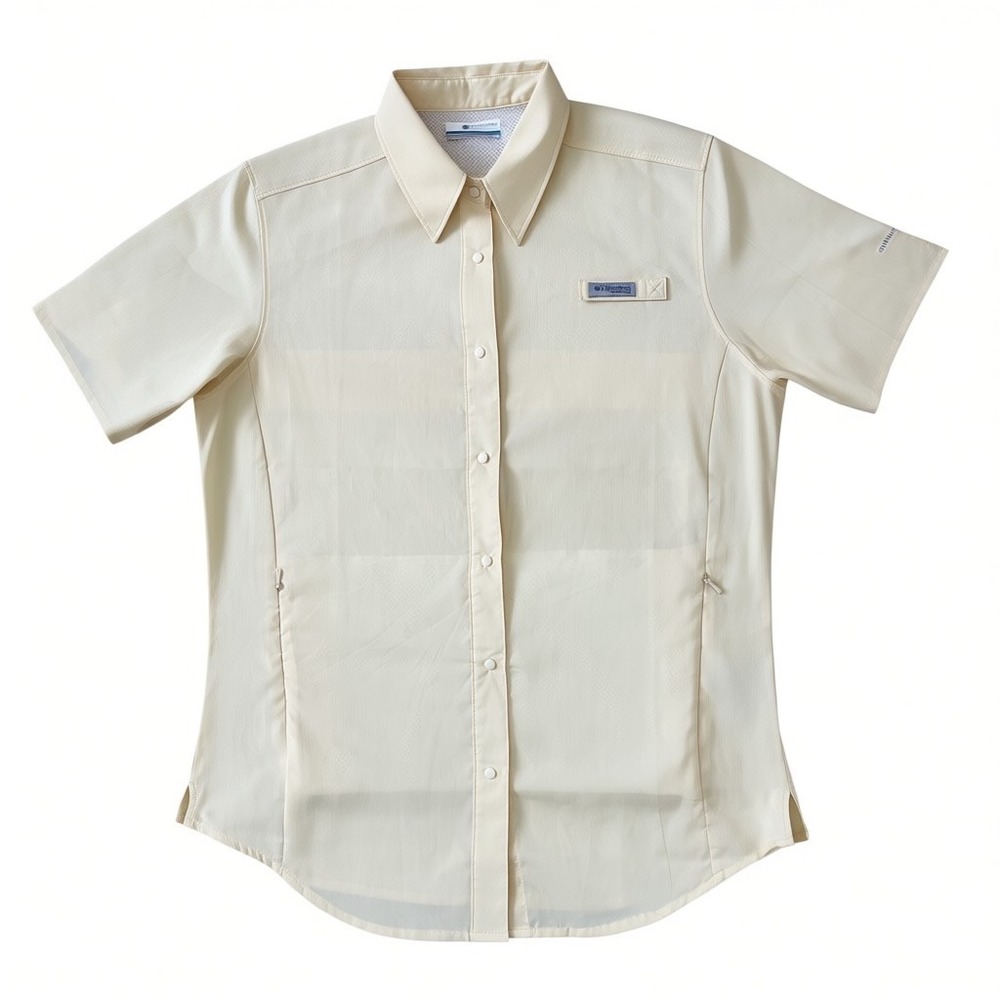 Columbia Womens Tamiami II SS Shirt PFG Fishing Pale Yellow FL7277-758 Medium